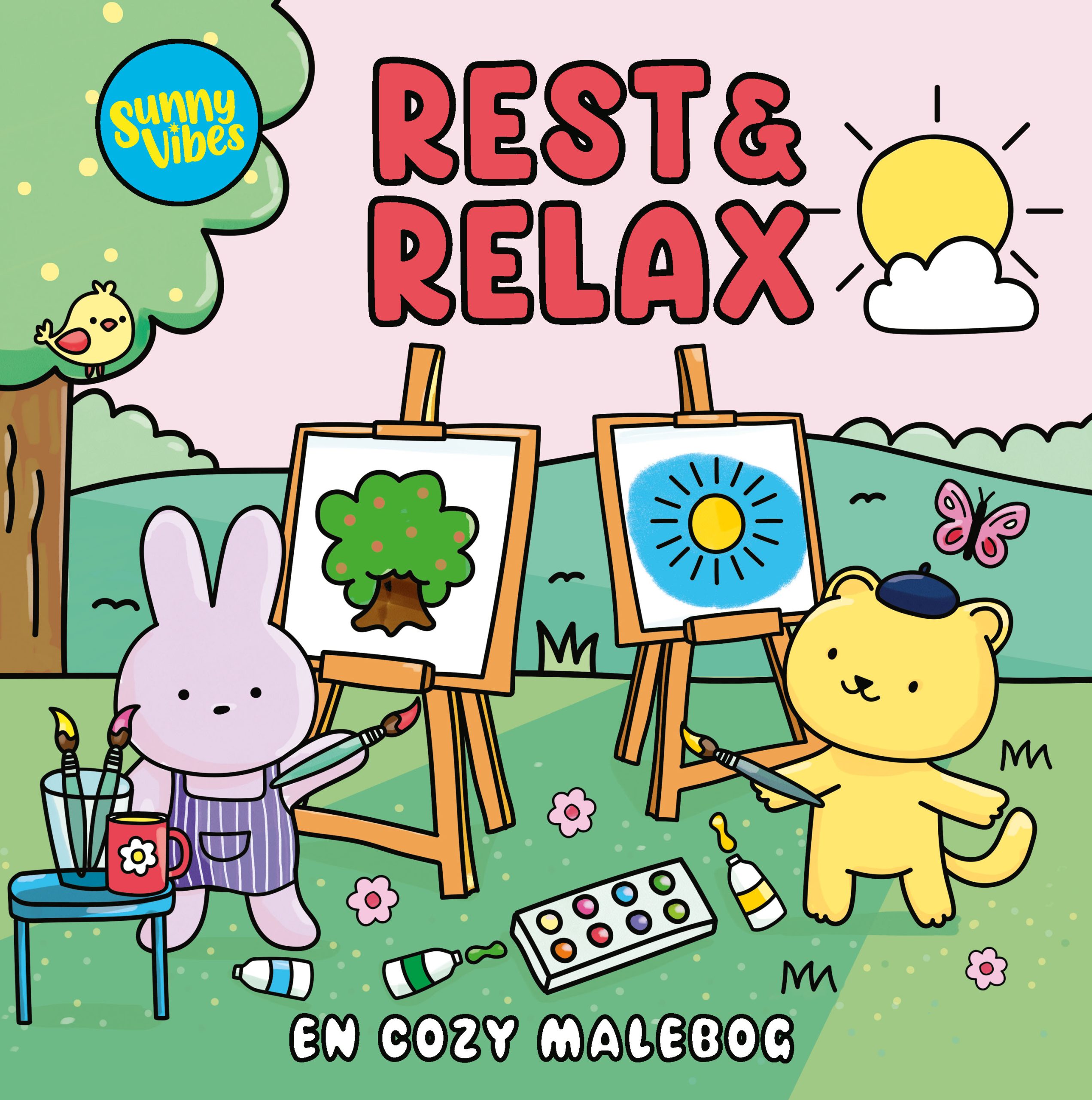 Sunny-Vibes-Rest-&-Relax-En-cozy-malebog-9788776430344