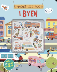Magnet-lege-bog: I byen